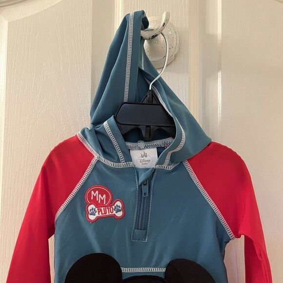 Disney Baby Mickey Mouse Hooded Rashguard Swim Top Boys Size 6-9 Months NWT - Picture 2 of 12
